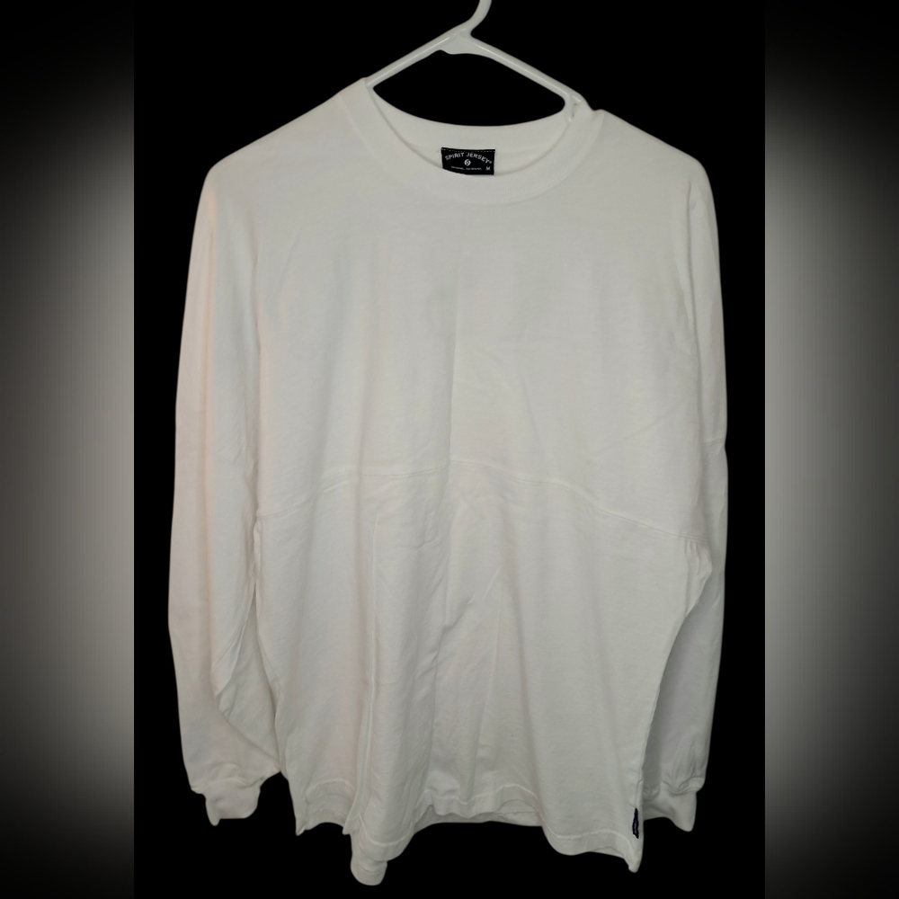 Spirit Jersey Seaside Long Sleeved White T-Shirt Unisex Size Medium